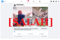 [HOAKS] Artikel Perempuan yang Viral Sebar Uang Rp 100 Juta dari Balkon Dulunya Kasir Mal