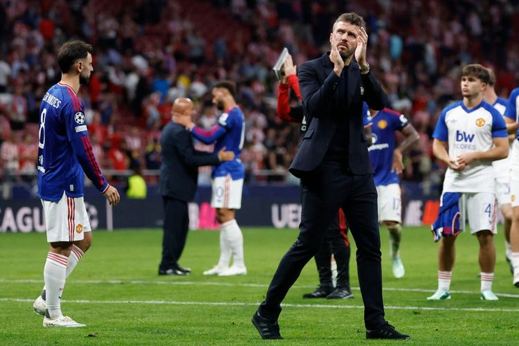 Man United Kalah dari Atletico, Carrick Soroti Kartu Merah Yoro, Rooney Kritik Dalot