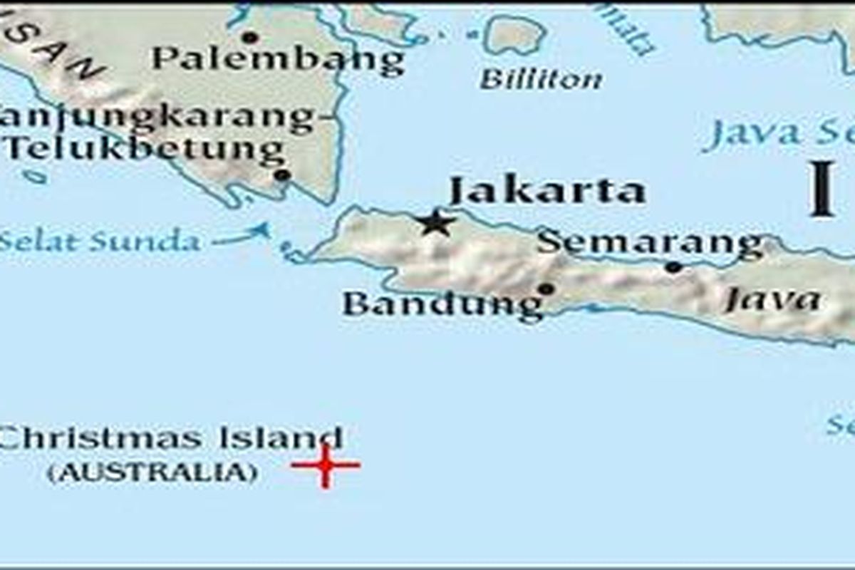 Christmas Island dalam peta