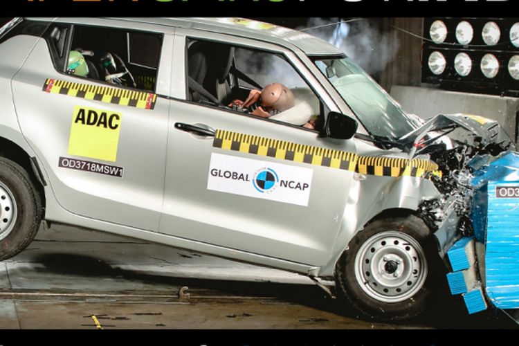Suzuki Swift buatan Maruti India mendapatkan hasil dua bintang dalam uji keselamatan NCAP