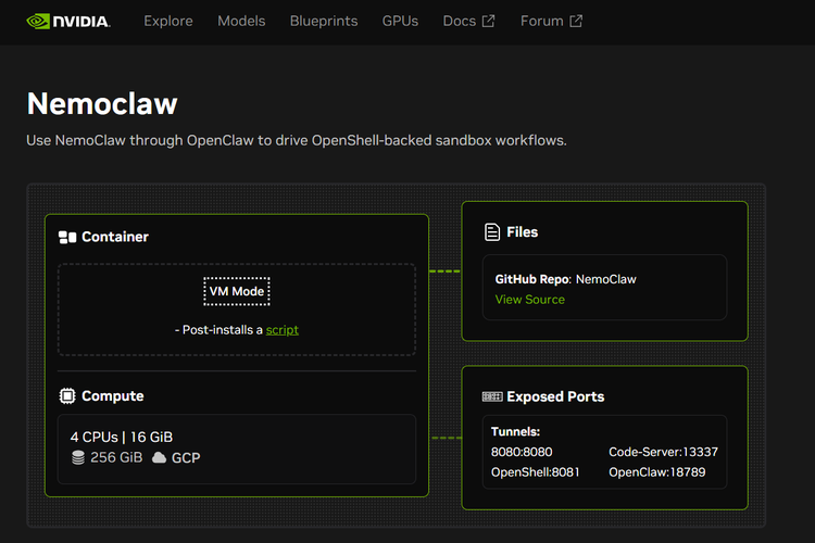 Ilustrasi platform Nvidia NemoClaw.