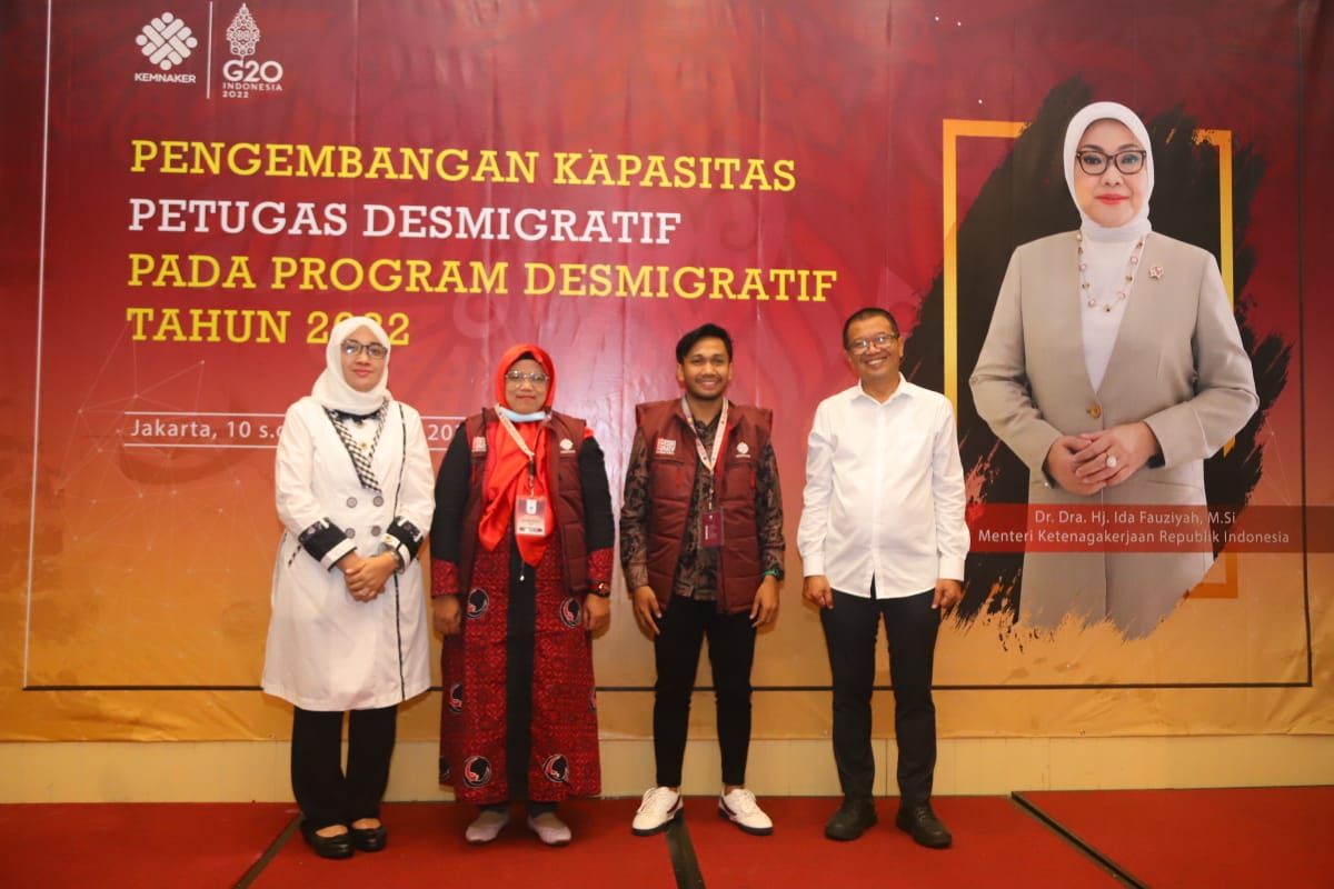 Acara Pengembangan Kapasitas Petugas Desmigratif pada Program Desmigratif Tahun 2022 di Jakarta, Senin (10/10/2022). 