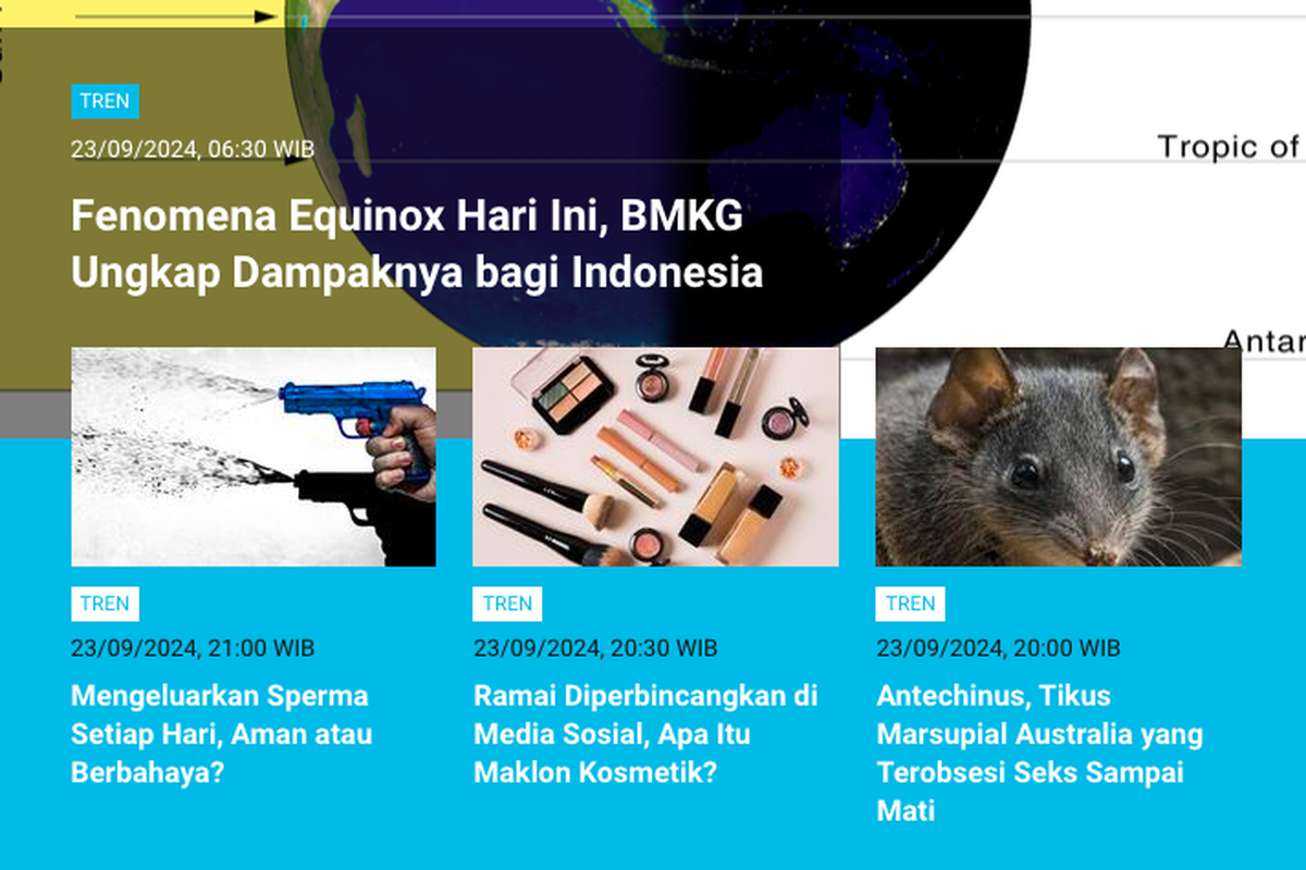 Populer Tren 24 September 2024: Dampak fenomena Equinox bagi Indonesia | Harga elpiji di seluruh Indonesia tidak naik | Bandara paling berbahaya 