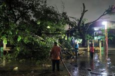 Hujan Deras dan Angin Kencang, Pagar Kantor Kelurahan Jurangmangu Barat Tangsel Rusak Tertimpa Pohon