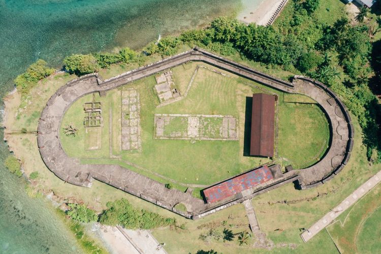 Penampakan kawasan Benteng Duurstede dari atas.