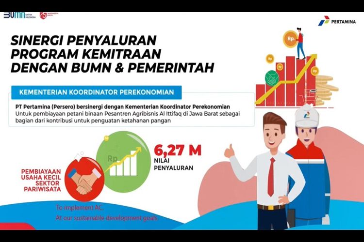 Selama pandemi Covid-19, Pertamina telah menyalurkan dana sebesar Rp 256 Miliar untuk UMKM yang terdampak pandemi 