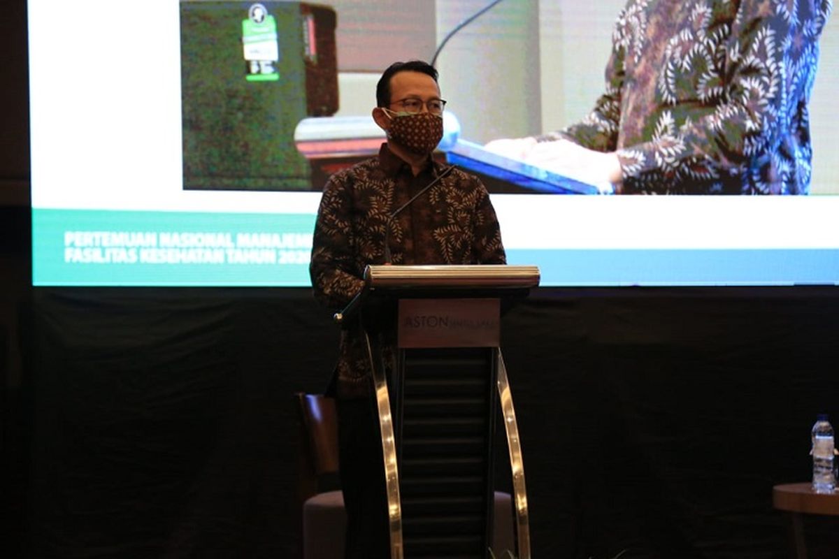 Fachmi saat menghadiri kegiatan pertemuan daring dengan manajemen faskes seluruh Indonesia, Rabu (14/10/2020).