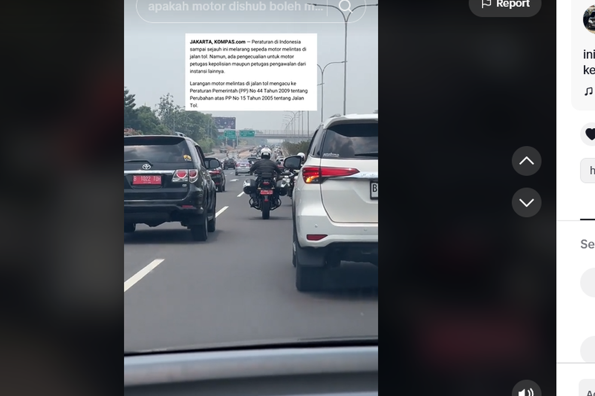 Petugas Dishub lakukan pengawalan di jalan tol