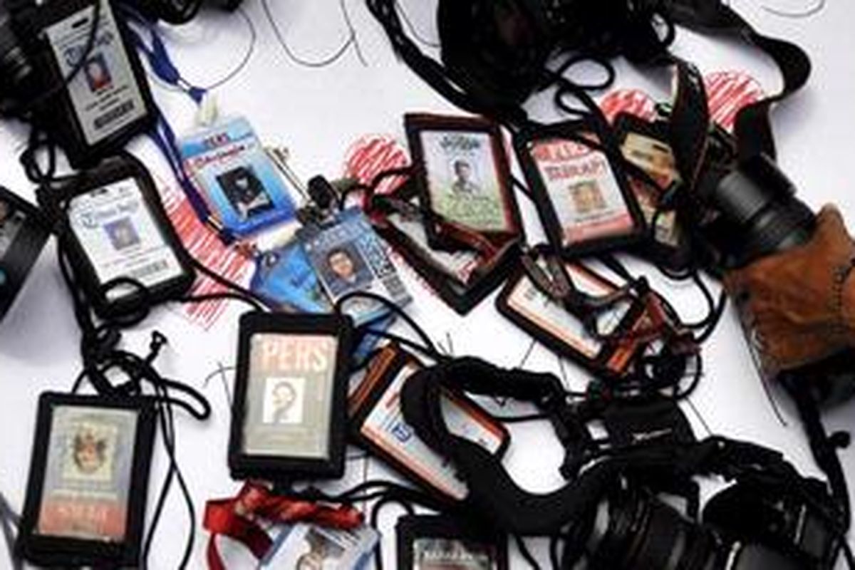 Ilustrasi kekerasan terhadp jurnalis.