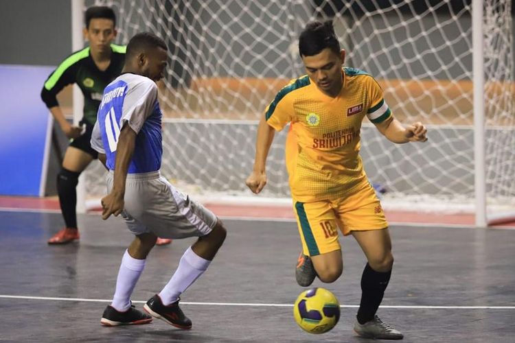 Laga futsal Liga Mahasiswa Sumatra Conference Seasons 7 di Kota Palembang. Kejuaraan diikuti 10 tim putra dan 3 tim putri mulai 13-24 Oktober 2019.