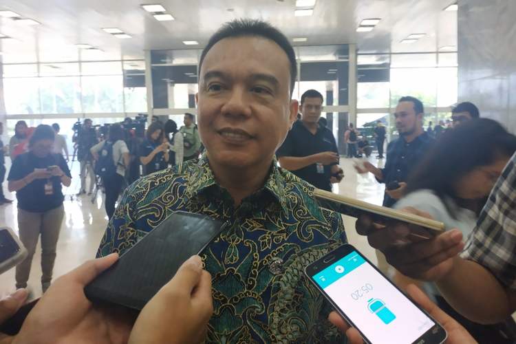 Wakil Ketua Umum Partai Gerindra Sufmi Dasco Ahmad di Kompleks Parlemen, Senayan, Jakarta, Selasa (8/10/2019).
