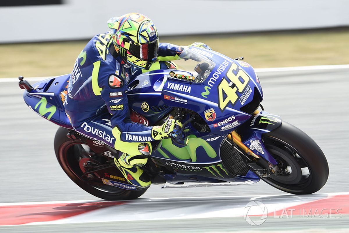 Valentino Rossi harus start pada posisi ke-13 di GP Catalunya, Minggu (11/6/2017).