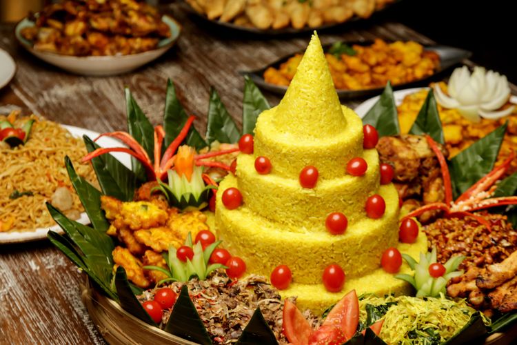 Ilustrasi nasi tumpeng