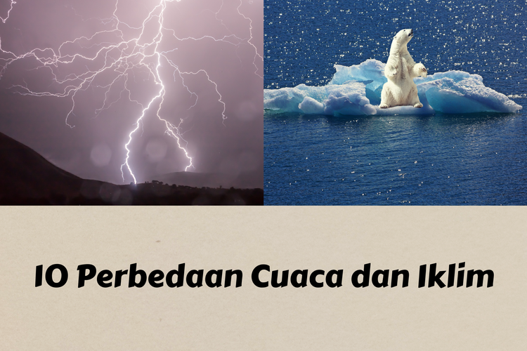 Perbedaan cuaca dan iklim adalah durasinya. Cuaca adalah kondisi atmosfer dalam jangka waktu pendek di wilayah relatif sempit. Sementara iklim adalah kondisi atmosfer dalam jangka waktu lama di wilayah yang luas.