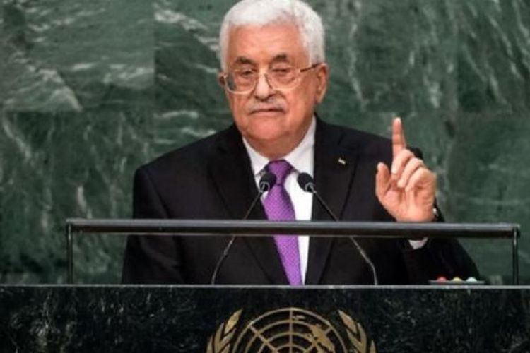 Presiden Palestina Mahmoud Abbas memberikan pidato pada Sidang Umum PBB di New York hari Rabu (30/9/2015).