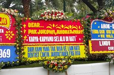 Ada Karangan Bunga Ucapan Terima Kasih untuk Jokowi di Balai Kota