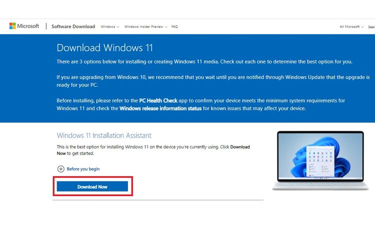 Cara download Windows 11 tanpa perlu menunggu update