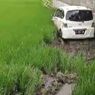 Mobil Milik PNS Terjun ke Sawah, Sopir Mengantuk
