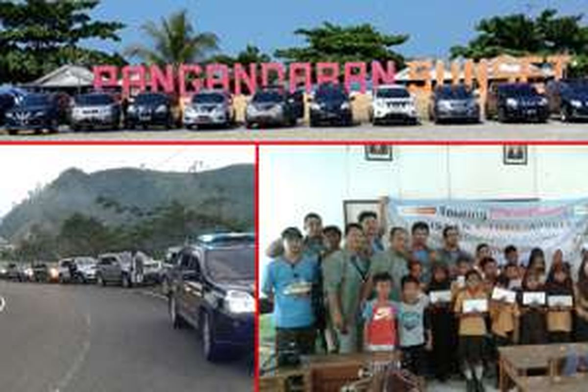Nissan X-Trail Indonesia (NXI) plesir ke Pantai Pangandaran, Jawa Barat, sambil membawa misi bakti sosial.