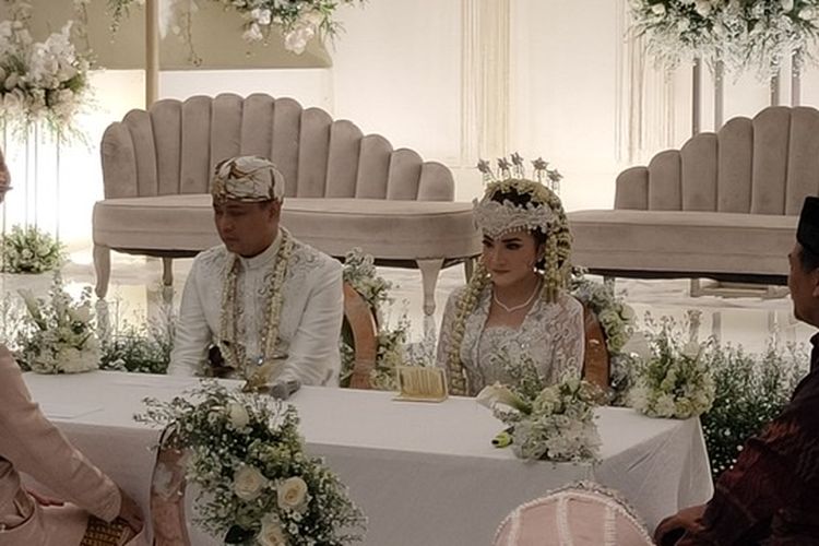 Kiki Amalia dan Agung Nugraha di Ritz Charlton, Mega Kuningan, Minggu(27/11/2022).