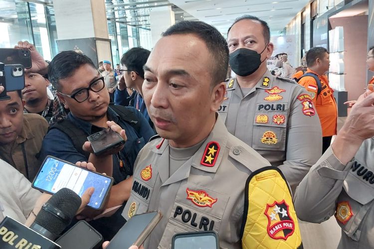 Kepala Divisi Humas Polri Irjen Sandi Nugroho di Hotel Bidakara, Jakarta, Kamis (7/12/2023).
