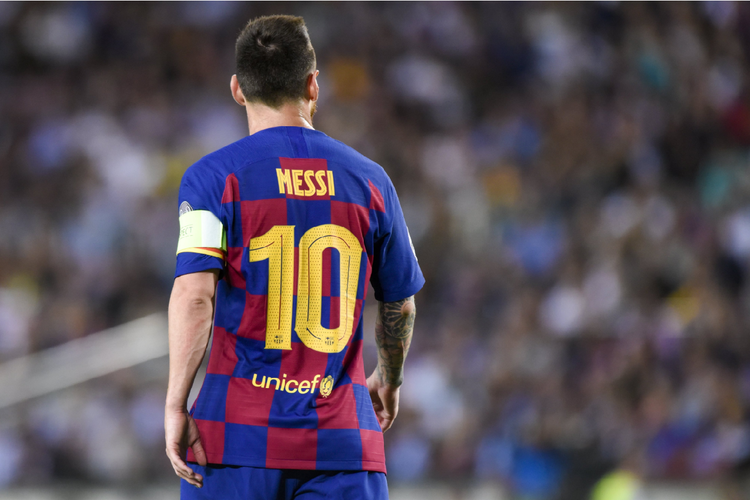 Liones Messi usai pertandingan Barcelona melawan Eibar, Minggu (19/10/2019)