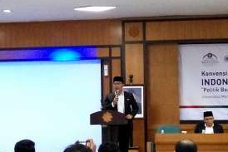 Walikota Bandung, Ridwan Kamil saat menjadi pembicara di  Sesi Pleno II Konvensi Nasional Indonesia Berkemajuan (KNIB) di Universitas Muhammadiyah Yogyakarta (UMY), Selasa (24/05/2016)