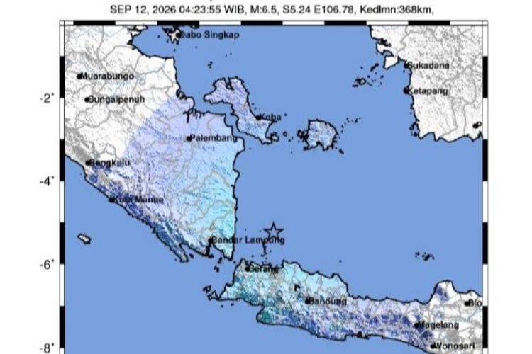 Empat Gempa Guncang Lampung dalam Rentang Waktu Dua Jam, Tiga Kali Terjadi di Tanggamus
