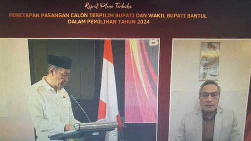 Ditetapkan Pemenang Pilkada Bantul, Abdul Halim Hadir Melalui "Zoom" dari Mesir