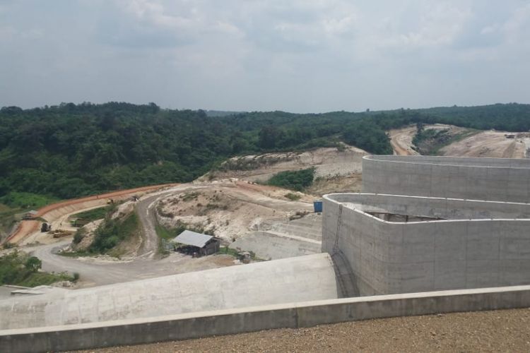 Proyek Bendungan Karian di Kecamatan Rangkasbitung, Kabupaten Lebak, Provinsi Banten.