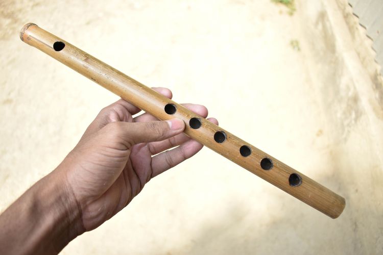 Ilustrasi suling Bambu, Alat Musik Tradisional Asal Jawa Barat 