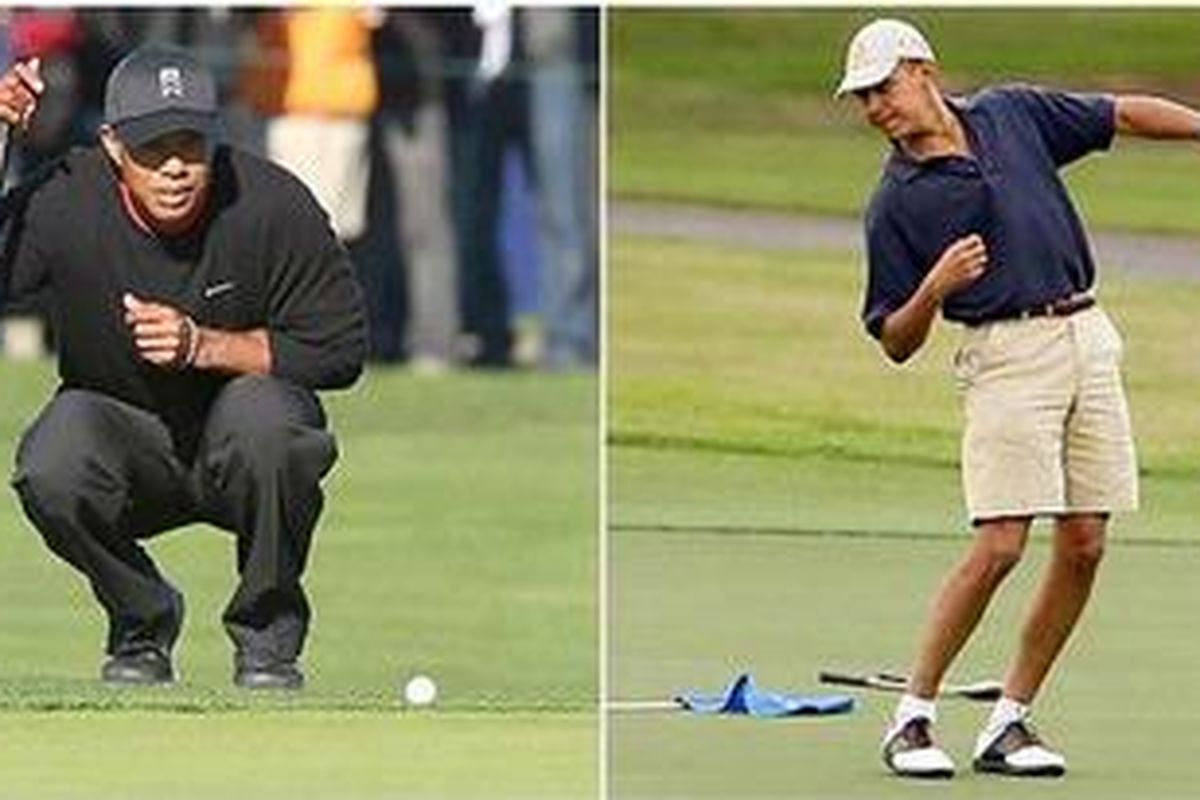Tiger Woods dan Barack Obama