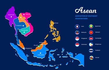 Ilustrasi letak ASEAN secara astronomis dan geografis