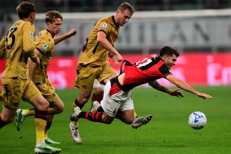 Hasil AC Milan vs Bologna 2-4, Rossoneri Terjungkal di San Siro