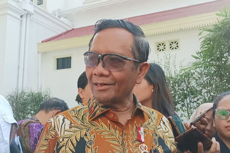 Menko Polhukam Mahfud MD di Kompleks Istana Kepresidenan, Jakarta, Senin (11/9/2023).