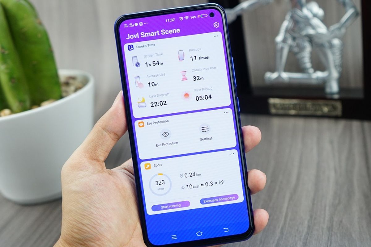 Asisten virtual Jovi Smart Scene bisa membantu pengguna menjaga kesehatan di era new normal. 