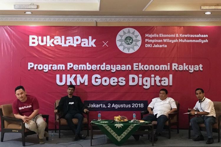 Pelatihan bisnis online yang digelar Bukalapak di Jakarta, Kamis (2/8/2018).