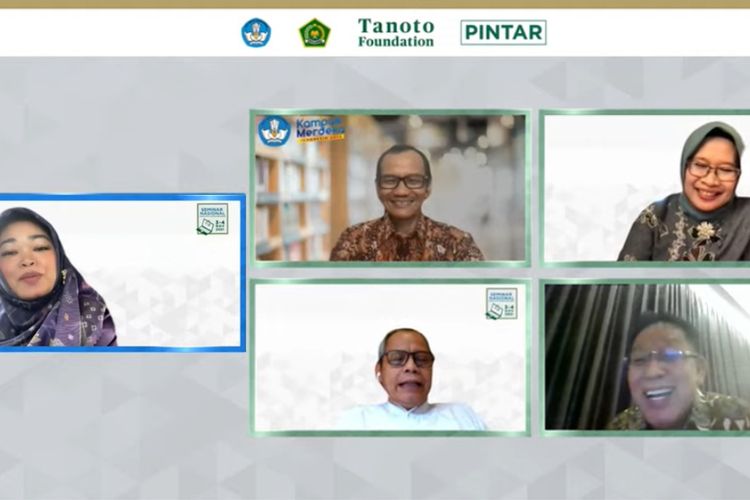 Tangkapan layar seminar nasional Inovasi LPTK Ciptakan Guru Unggul, yang digelar Tanoto Foundation bekerja sama dengan empat LPTK dan Kemdikbudristek, (Kamis, 4/11/2021).