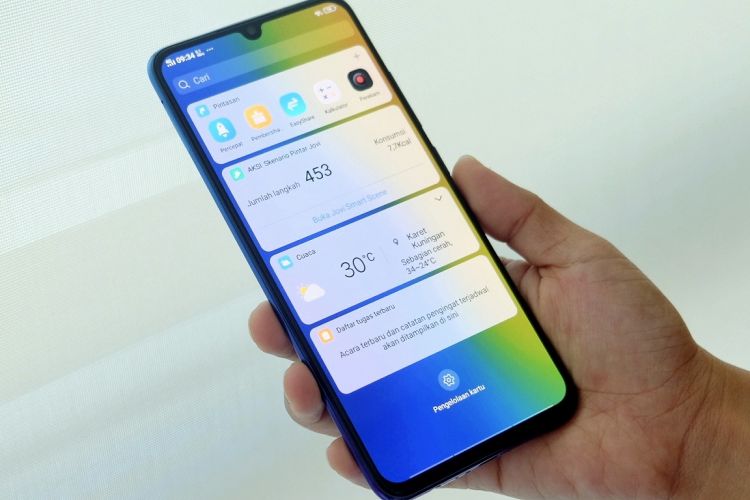 Ilustrasi smartphone dengan Google Lens.