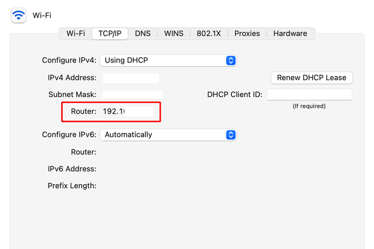 Ilustrasi cara melihat IP Address WiFi di Mac.