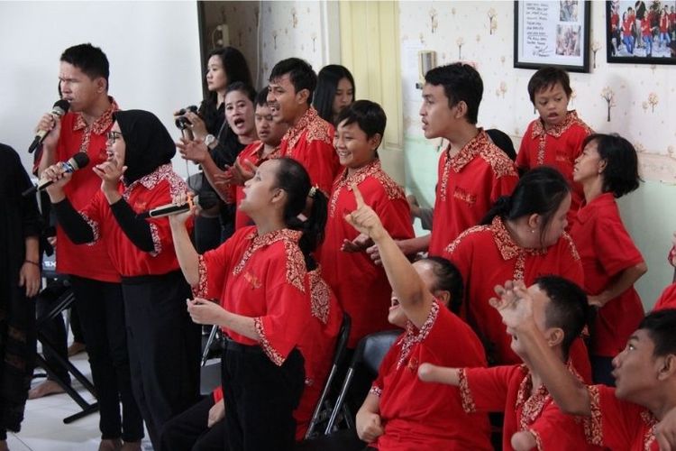 Anak-anak di panti asuhan di Yayasan Wisma Kasih Bunda. 