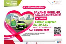Pertamina Lubricants Berikan Oli Gratis Fastron Ecogreen di Hari Kasih Sayang