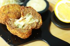 Resep Menchi Katsu Mozzarella, Daging Giling Goreng Renyah