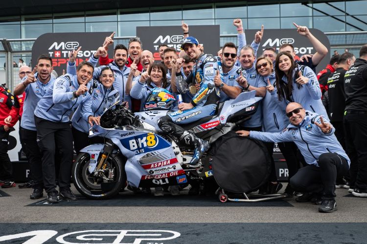 Alex Marquez saat berlaga pada MotoGP Inggris 2025