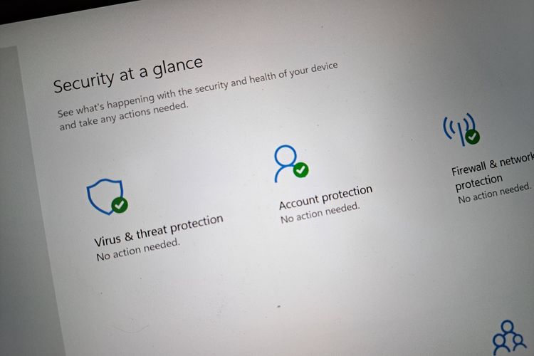 Ilustrasi Windows Defender di Windows 11.