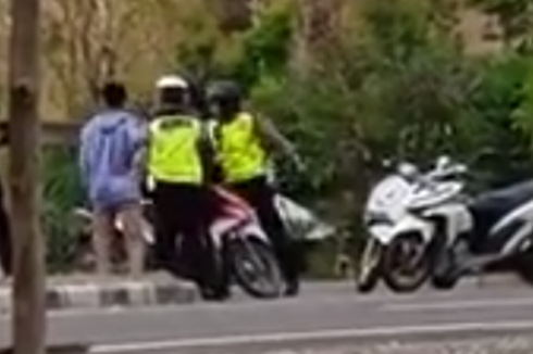 Viral, Video Oknum Polantas Pukul dan Tendang Pengendara Motor, Begini Ceritanya