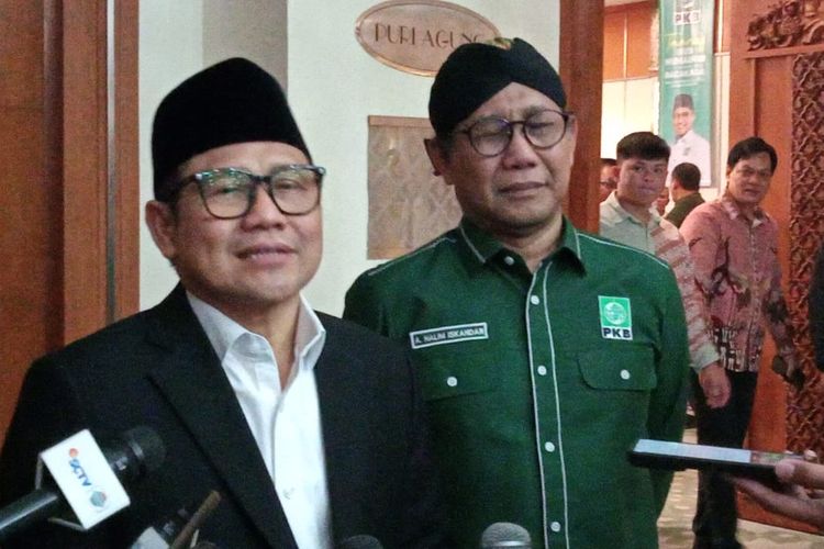 Ketua Umum PKB Muhaimin Iskandar di Grand Sahid Jaya, Jakarta, Kamis (2/5/2024). 