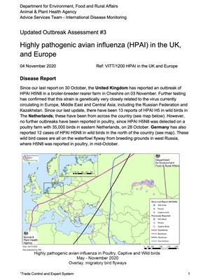 Penyebaran flu burung di Eropa