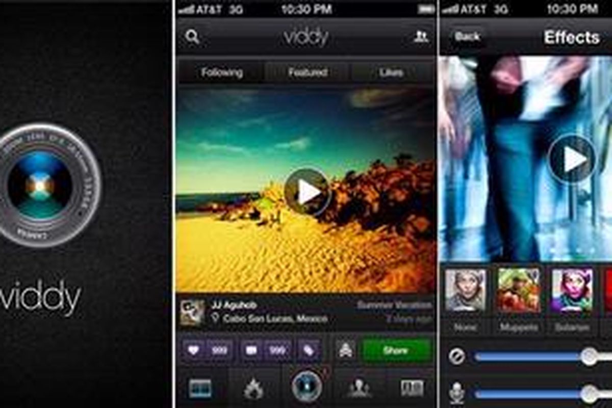 Screenshot aplikasi Viddy