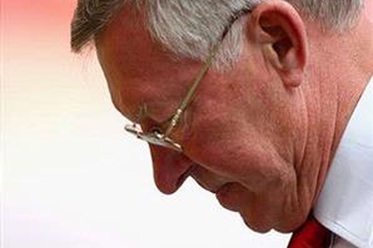 Pelatih Manchester United, Sir Alex Ferguson.